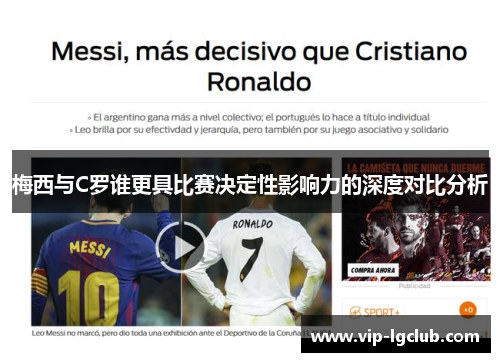 梅西与C罗谁更具比赛决定性影响力的深度对比分析